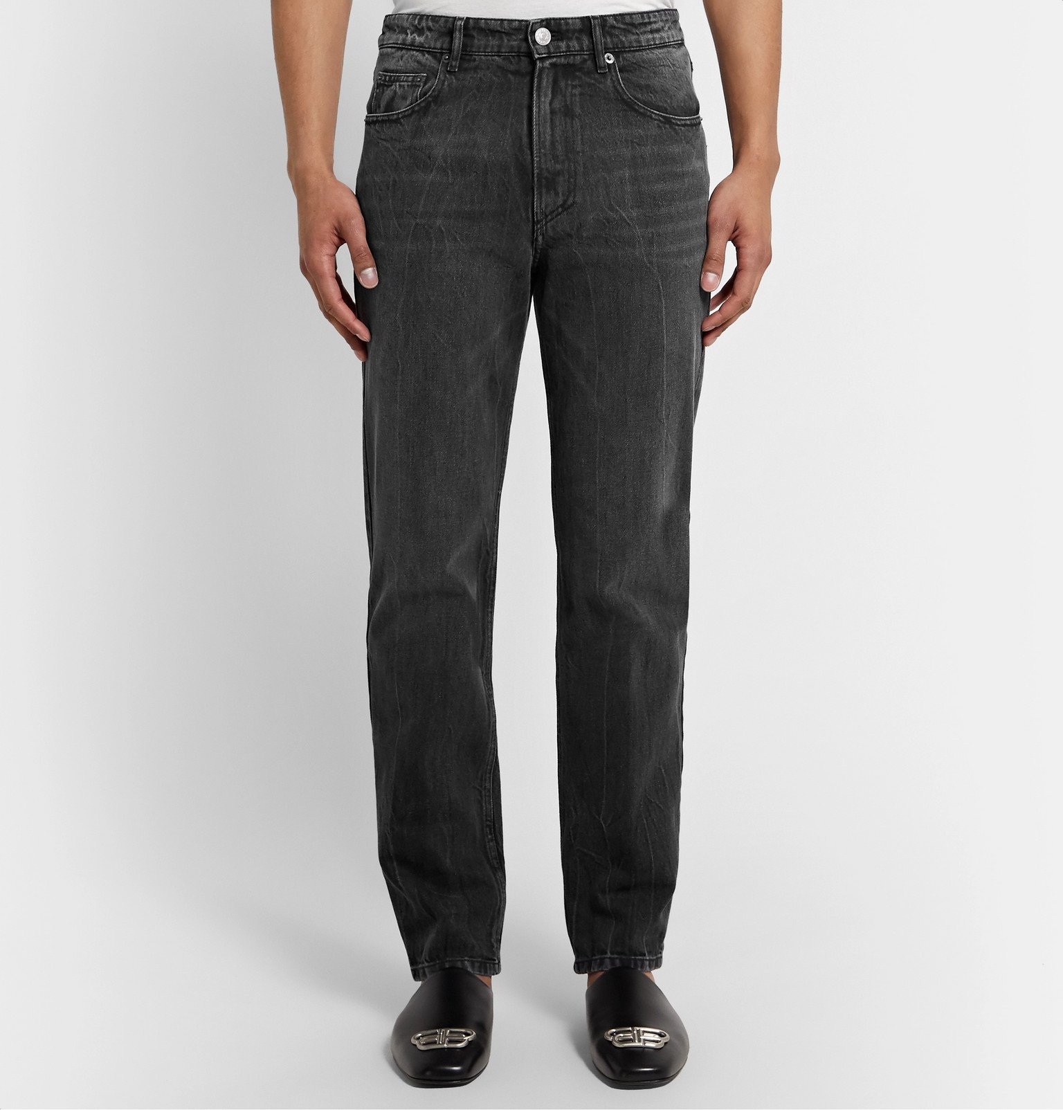Balenciaga - Washed-Denim Jeans - Gray Balenciaga
