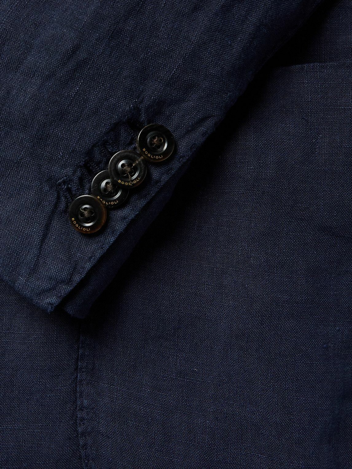 Boglioli GarmentDyed Linen Blazer Blue Boglioli