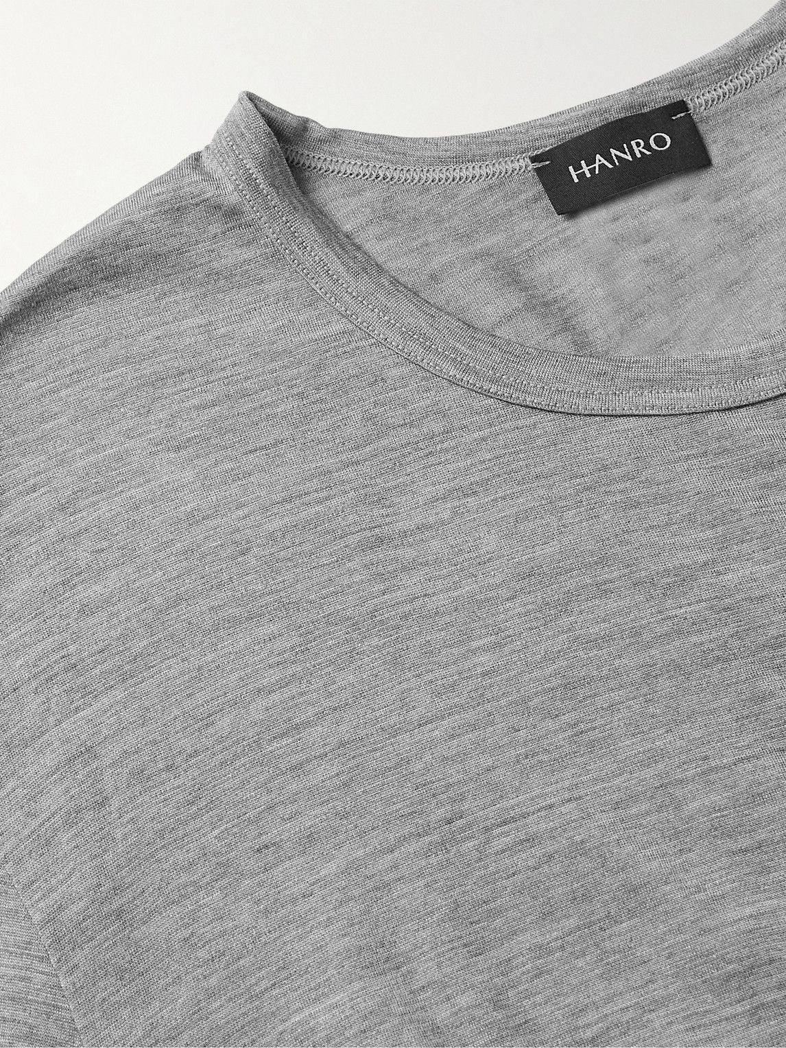 Hanro - Merino Wool and Silk-Blend T-Shirt - Gray Hanro