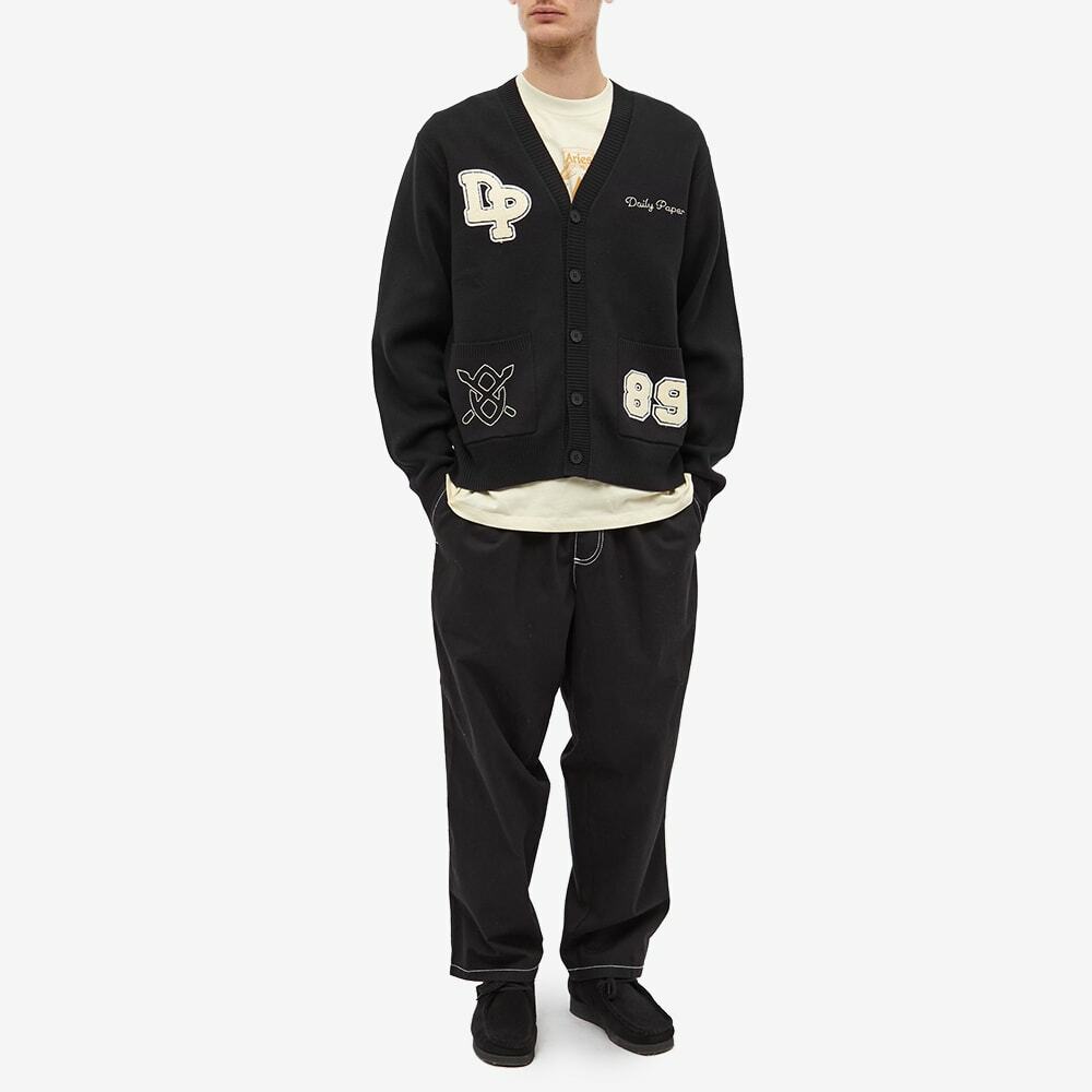Daily Paper Men's Navalo Varsity Cardigan in Black Daily Paper