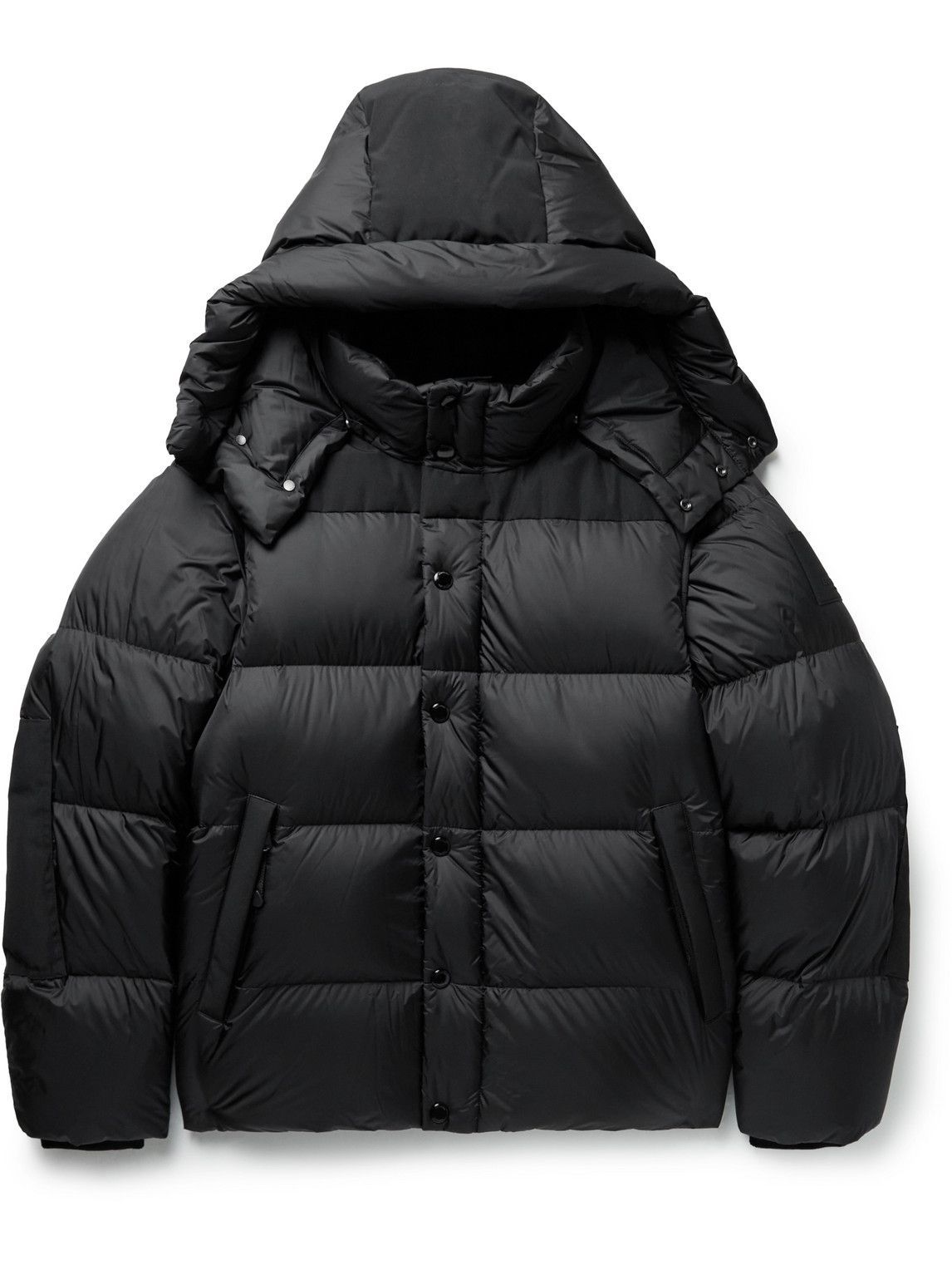 Photo: Burberry - Hooded Panelled Quilted Shell Down Jacket - Black