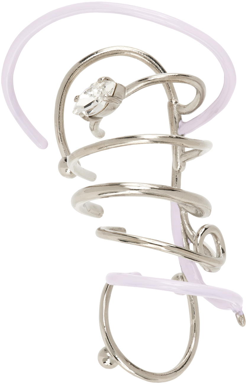 Photo: Panconesi Silver & Purple Small Orbit Single Ear Cuff