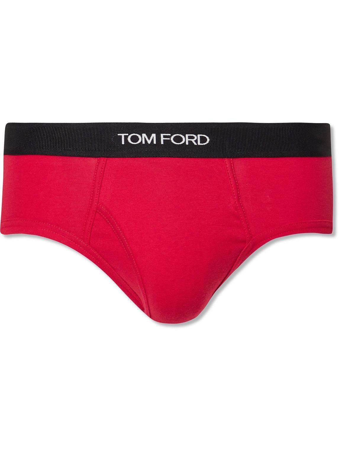 TOM FORD - Stretch-Cotton Briefs - Red TOM FORD