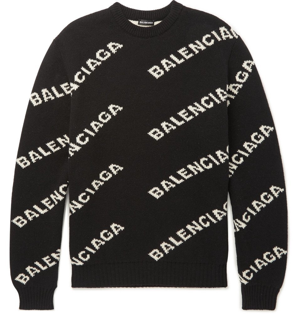Balenciaga - Logo-Intarsia Knitted 