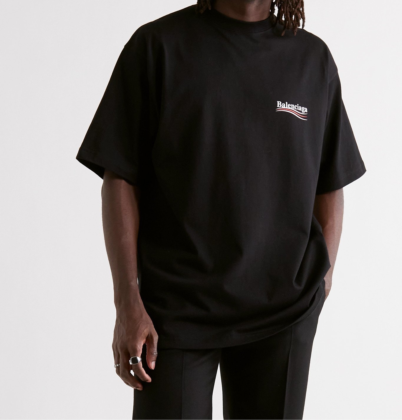 Oversized Logo-Print Cotton-Jersey T 