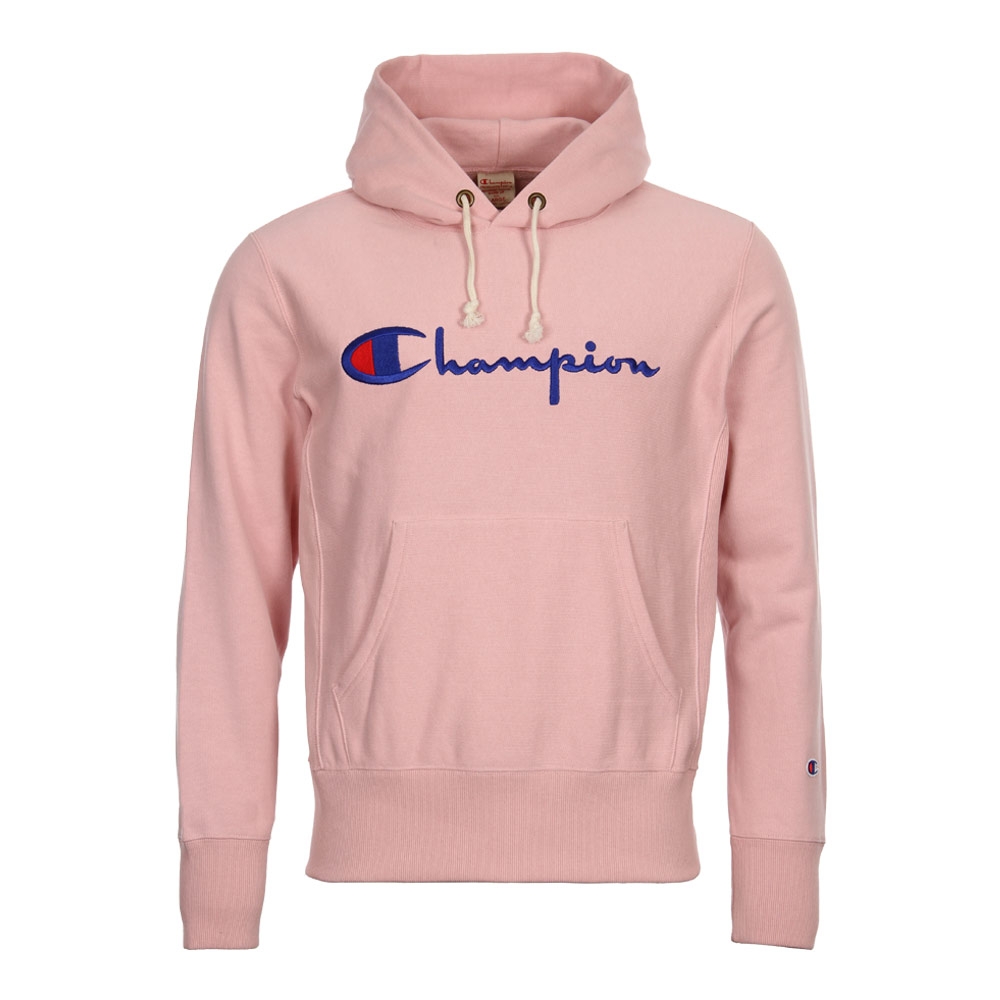 pink champion hooded sweatshirt