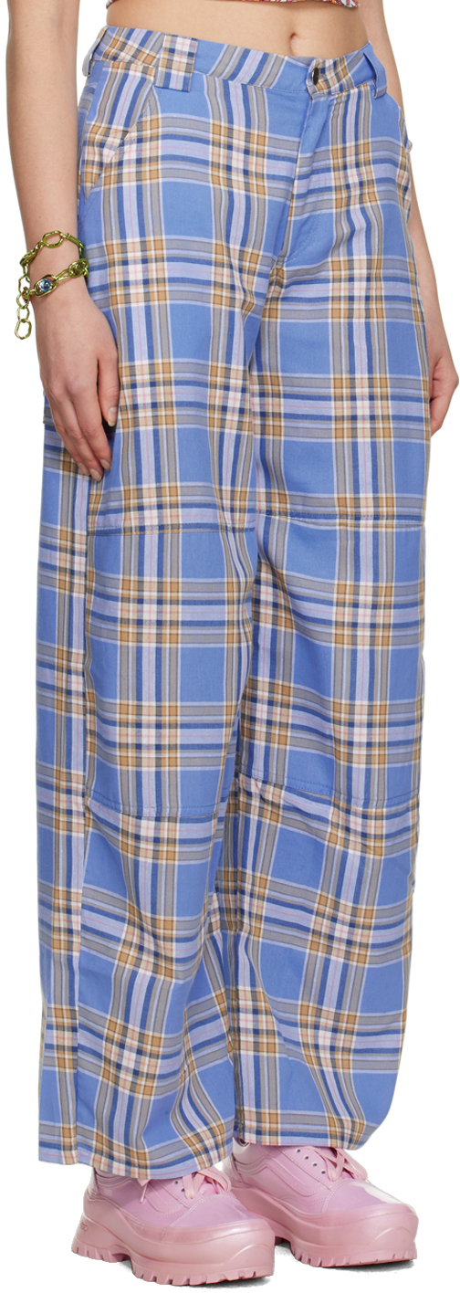 Collina Strada Blue Lawn Trousers Collina Strada