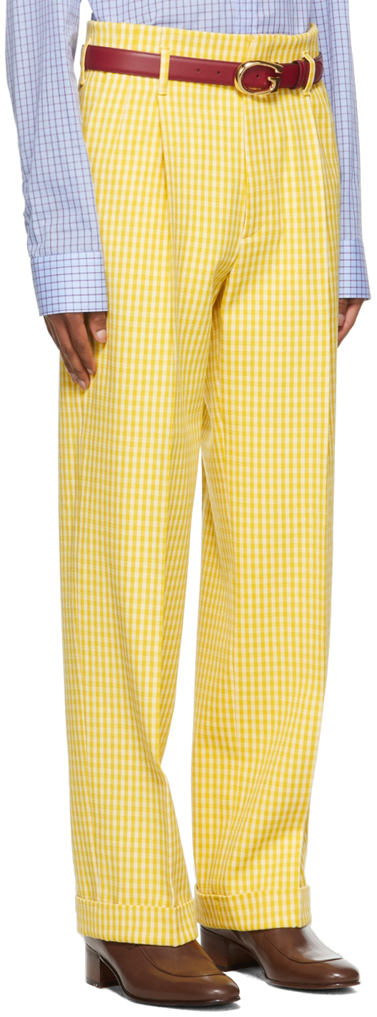 Gucci Yellow \u0026 Off-White Vichy Crêpe 