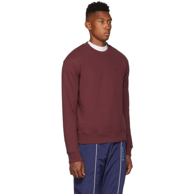 Off-White Burgundy Logo Slim Sweatshirt 
