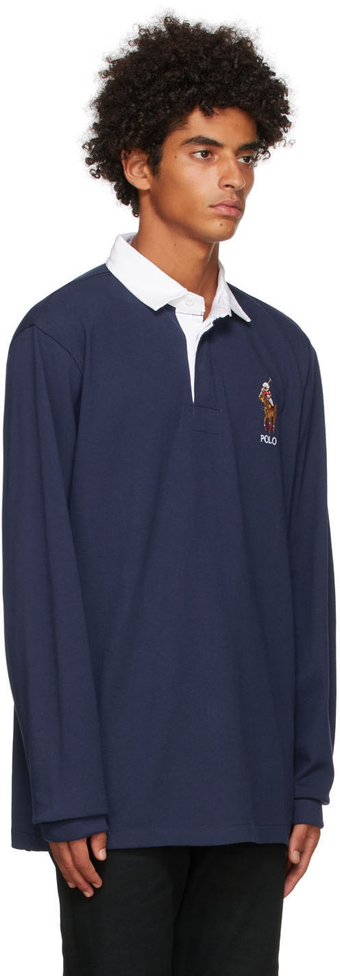 Polo Ralph Lauren Navy Rugby Long Sleeve Polo Polo Ralph Lauren