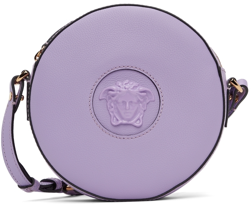 Versace Purple Medusa Round Shoulder Bag Versace 