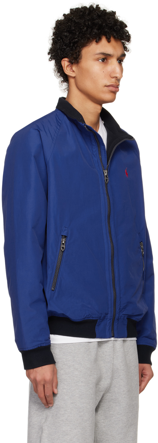 Polo Ralph Lauren Blue Raglan Sleeve Bomber Jacket Polo Ralph Lauren