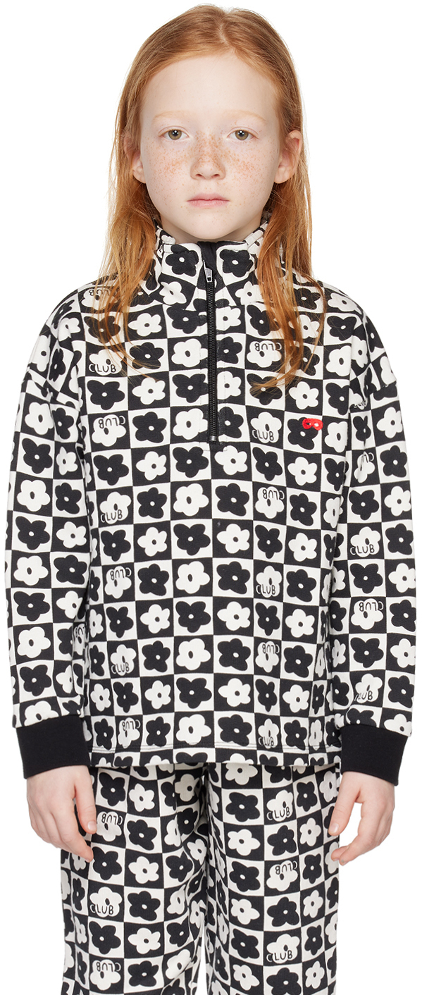 Beau Loves Kids Black & White HalfZip Sweater