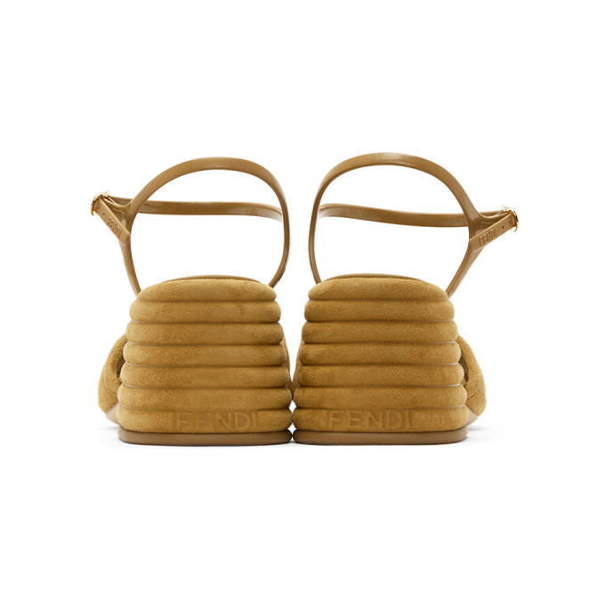 Fendi Brown Suede Slingback Heels Fendi