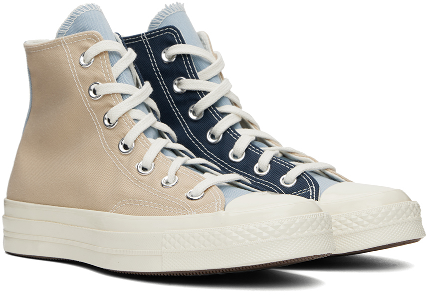 Converse Beige & Navy Chuck 70 Tri-Panel Sneakers Converse