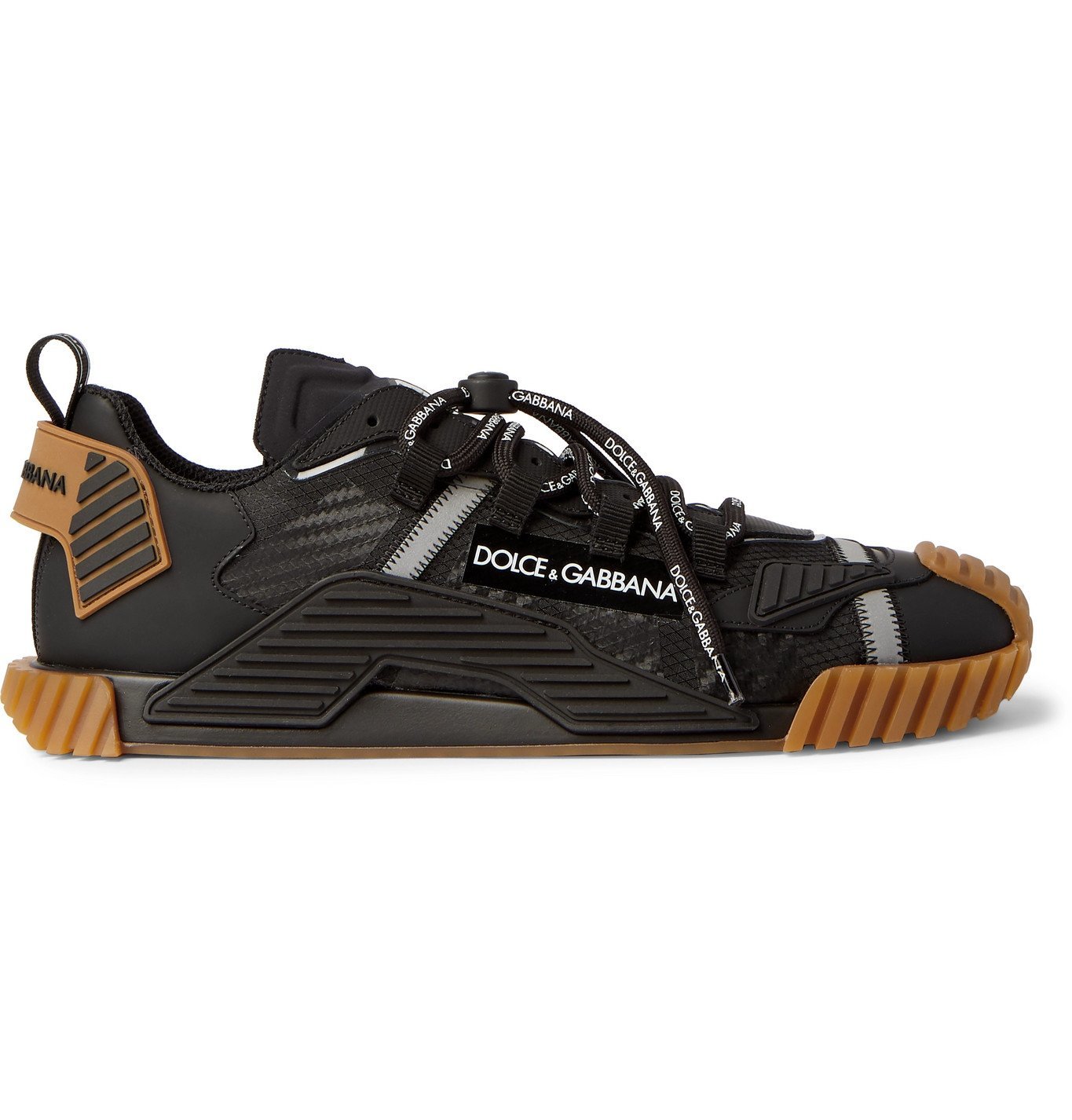 Dolce & Gabbana - NS1 Mesh, Rubber and Leather Sneakers - Black Dolce ...