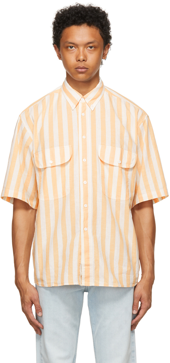 Levi's Vintage Clothing White & Orange Diamond Shirt Levi's Vintage