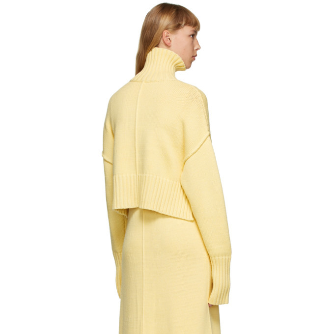 Yellow Cropped Tattoo Turtleneck Peter Do