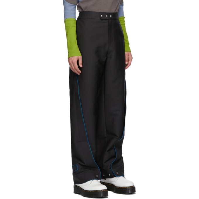 Keenkee Black Wide Side Panel Trousers Keenkee