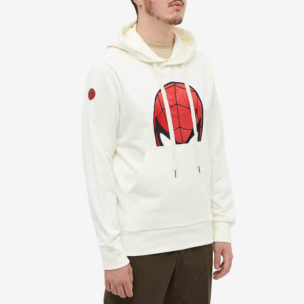 Moncler x Spiderman Popover Hoody in White Moncler