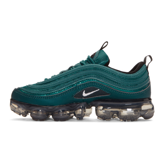 green nike air vapormax 97 sneakers