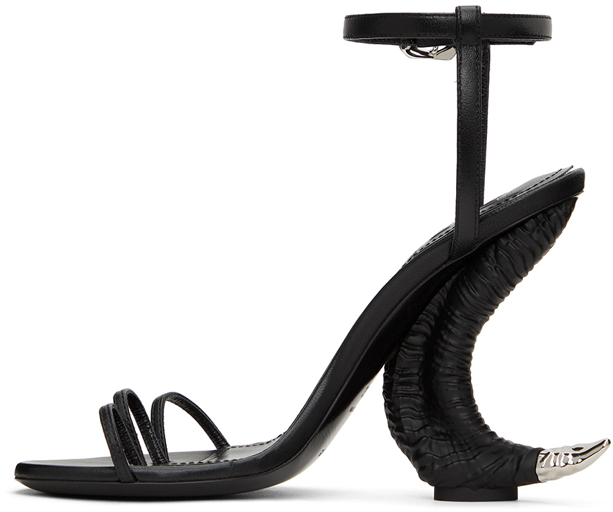 Givenchy Black Triple Toes Horn Heeled 
