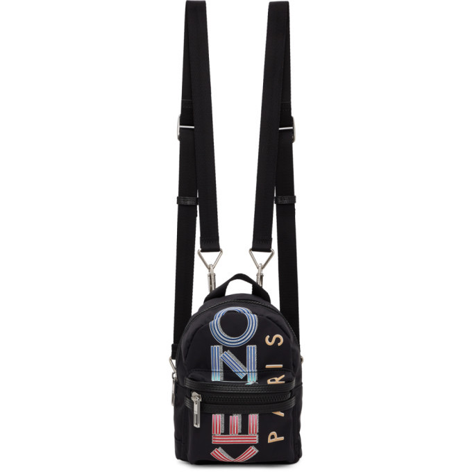Kenzo Black Large Logo Sport Backpack Kenzo
