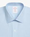 Brooks Brothers Men's Madison Relaxed-Fit Dress Shirt, Non-Iron Houndstooth | Light Blue