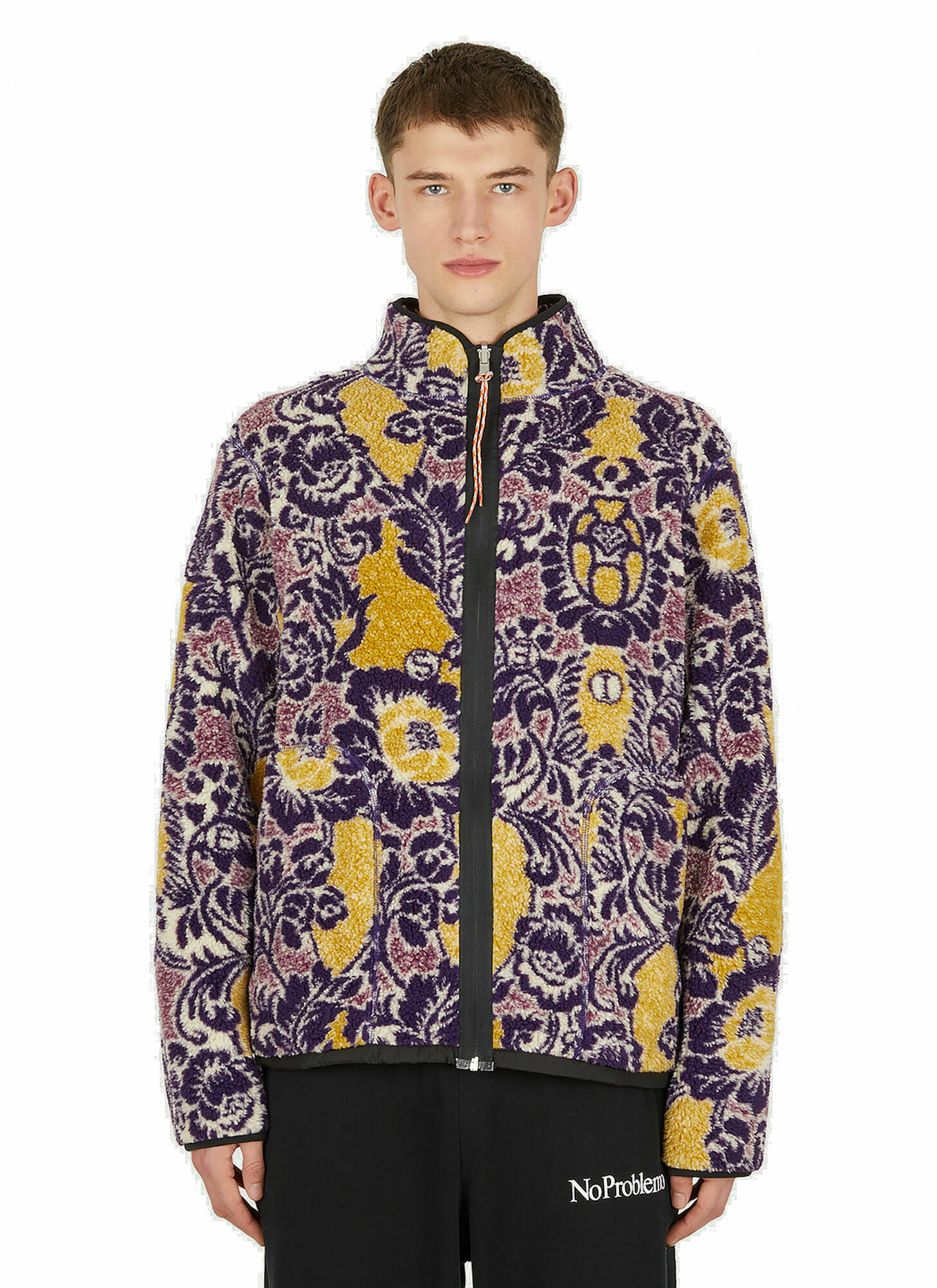 Fleur Fleece Zip Jacket in Purple ARIES