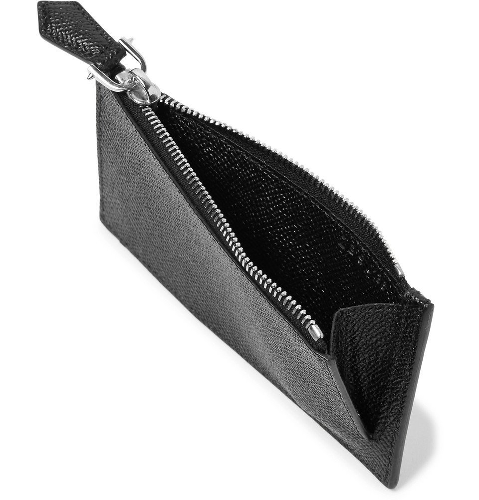 Givenchy - Pebble-Grain Leather Zipped Cardholder - Men - Black Givenchy