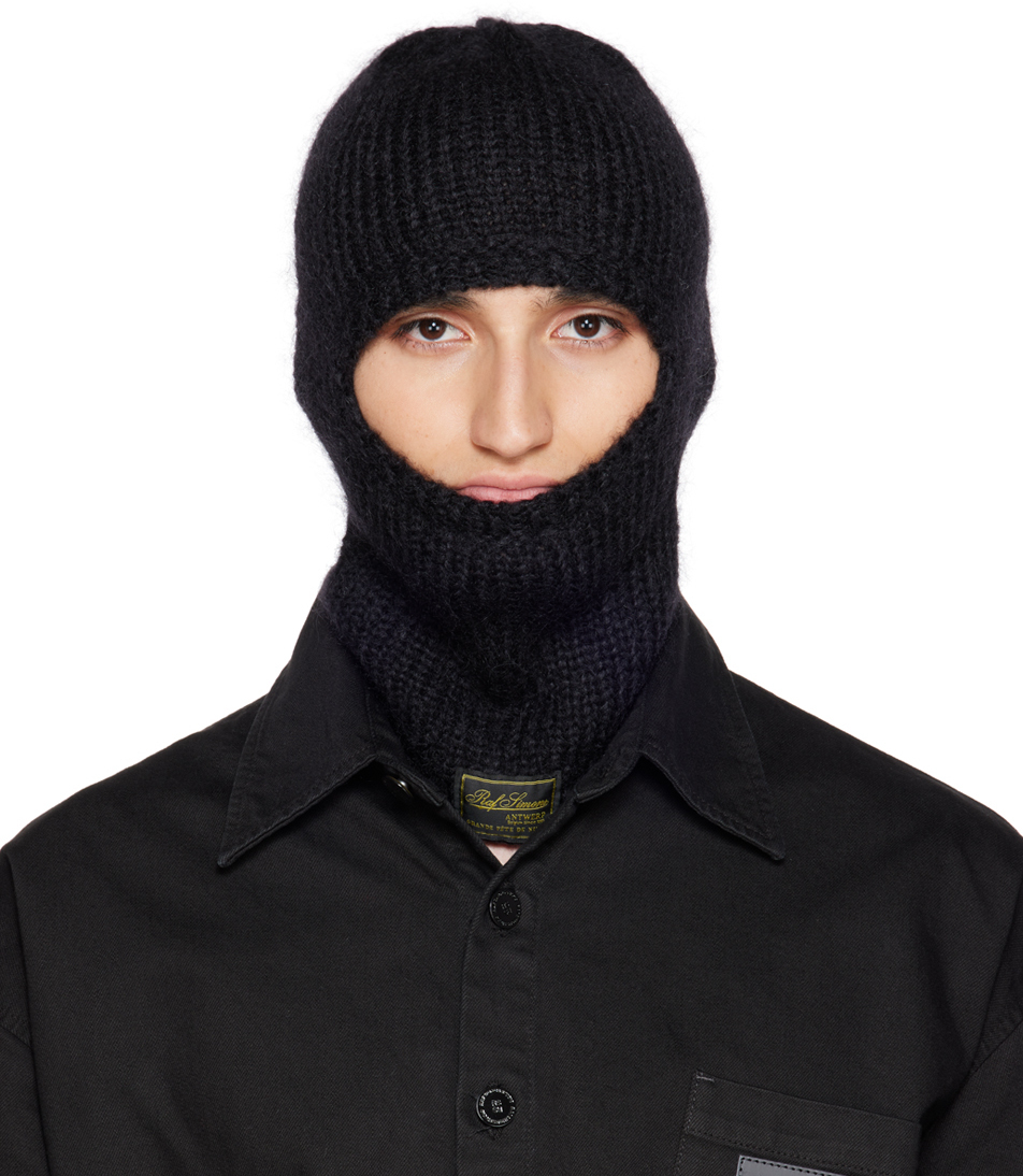 Raf Simons Black Mohair Balaclava Raf Simons