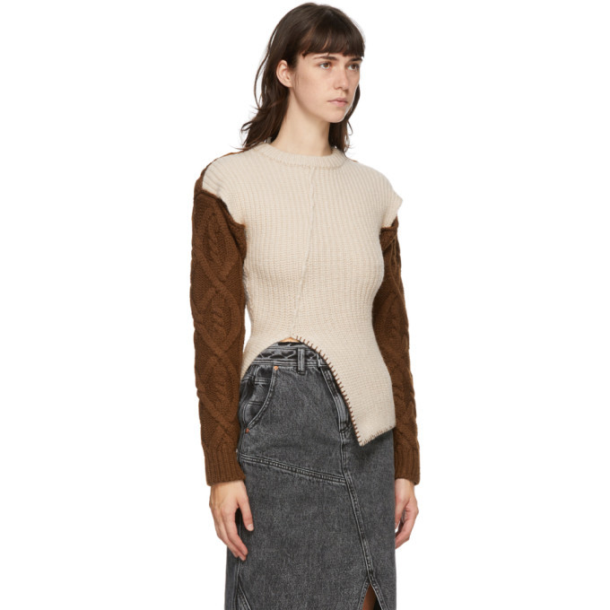 Andersson Bell Beige and Brown Knit Mollyna Sweater Andersson Bell