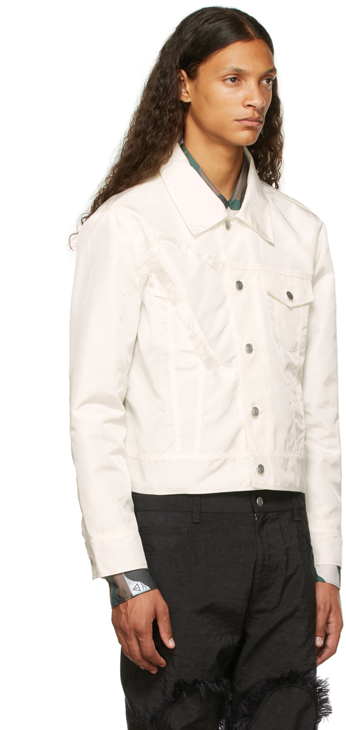 Kanghyuk White Airbag Fringe Patch Jacket Kanghyuk