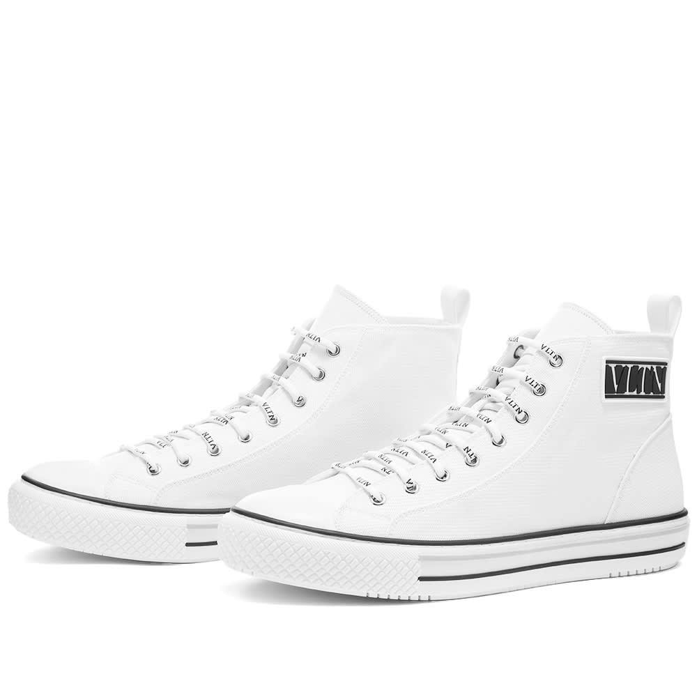 Valentino VLTN Logo Patch Canvas Hi Top Valentino