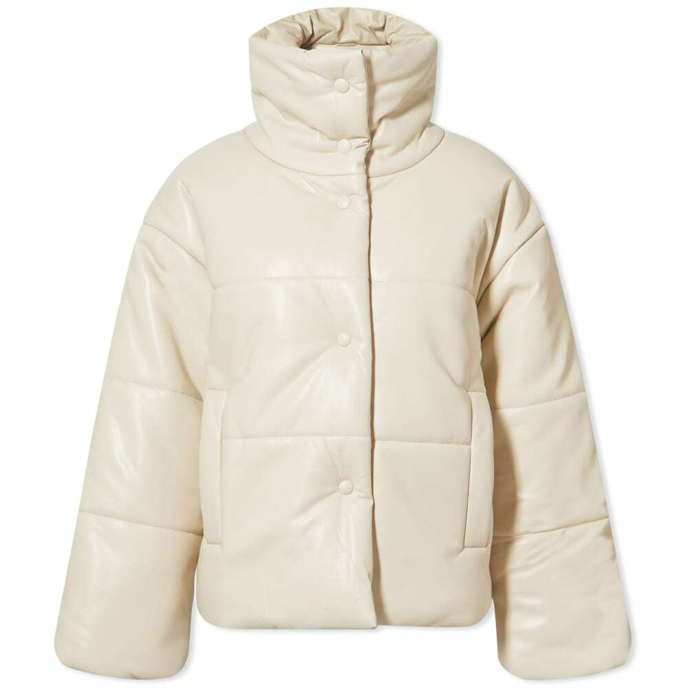 Nanushka Women's Hide Vegan Leather Puffer Jacket in Crème Nanushka