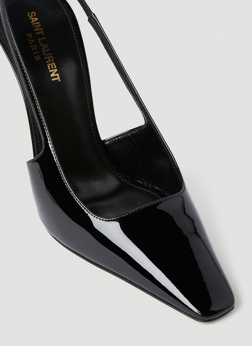 Blade Slingback High Heels in Black Saint Laurent