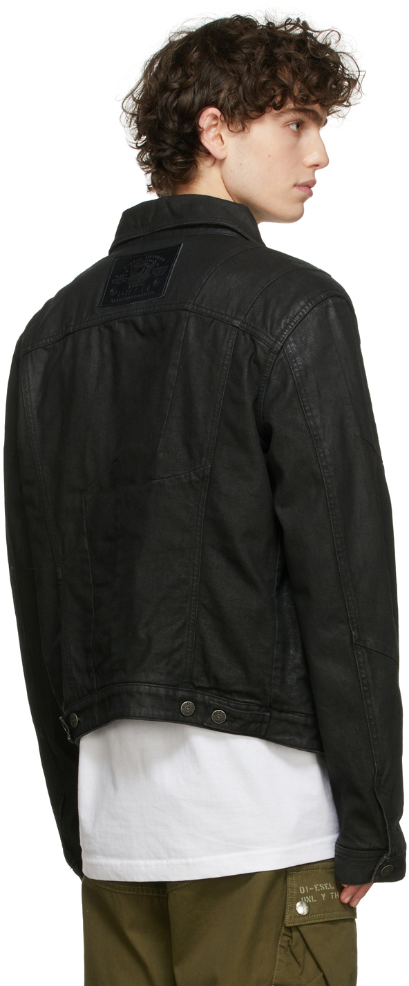Diesel Black Padded Denim Jacket Diesel