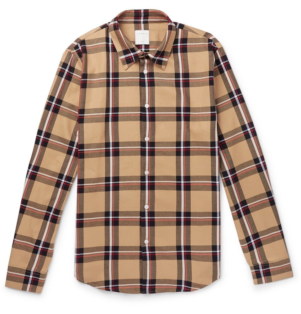 Sandro - Checked Cotton-Twill Shirt - Men - Brown Sandro