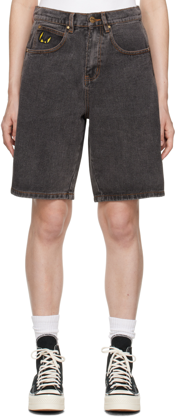 Butter Goods Black Spinner Denim Shorts Butter Goods