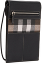 Burberry Brown E-Canvas Check Phone Pouch