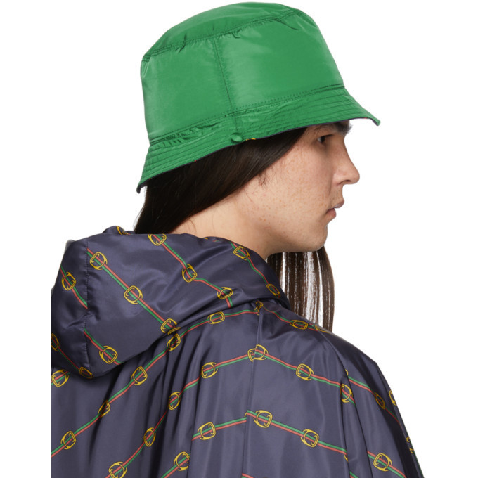 Gucci Reversible Green Nylon Bucket Hat 