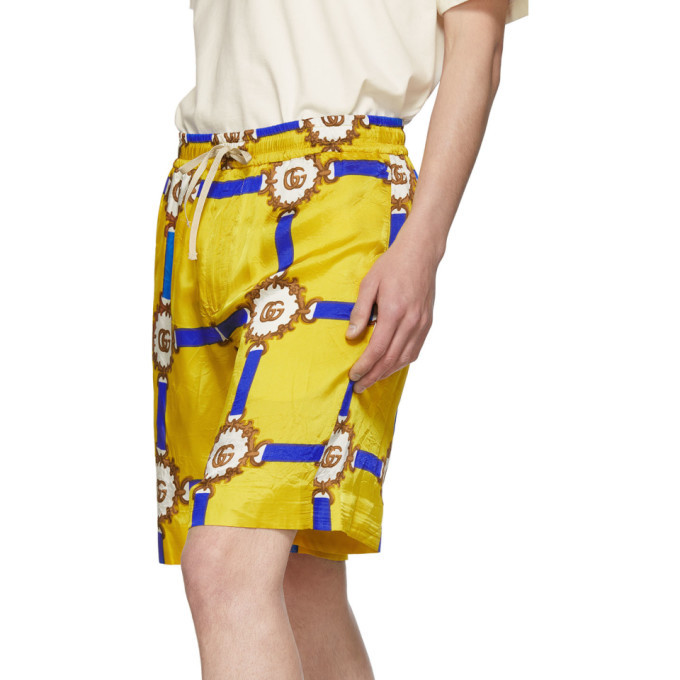 yellow gucci shorts