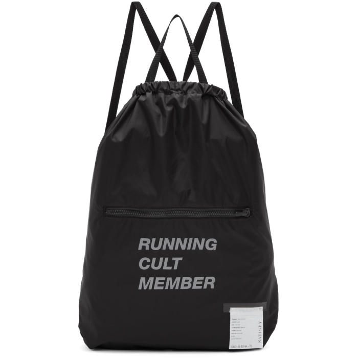 Satisfy Black Running Cult Member Gym Backpack Satisfy