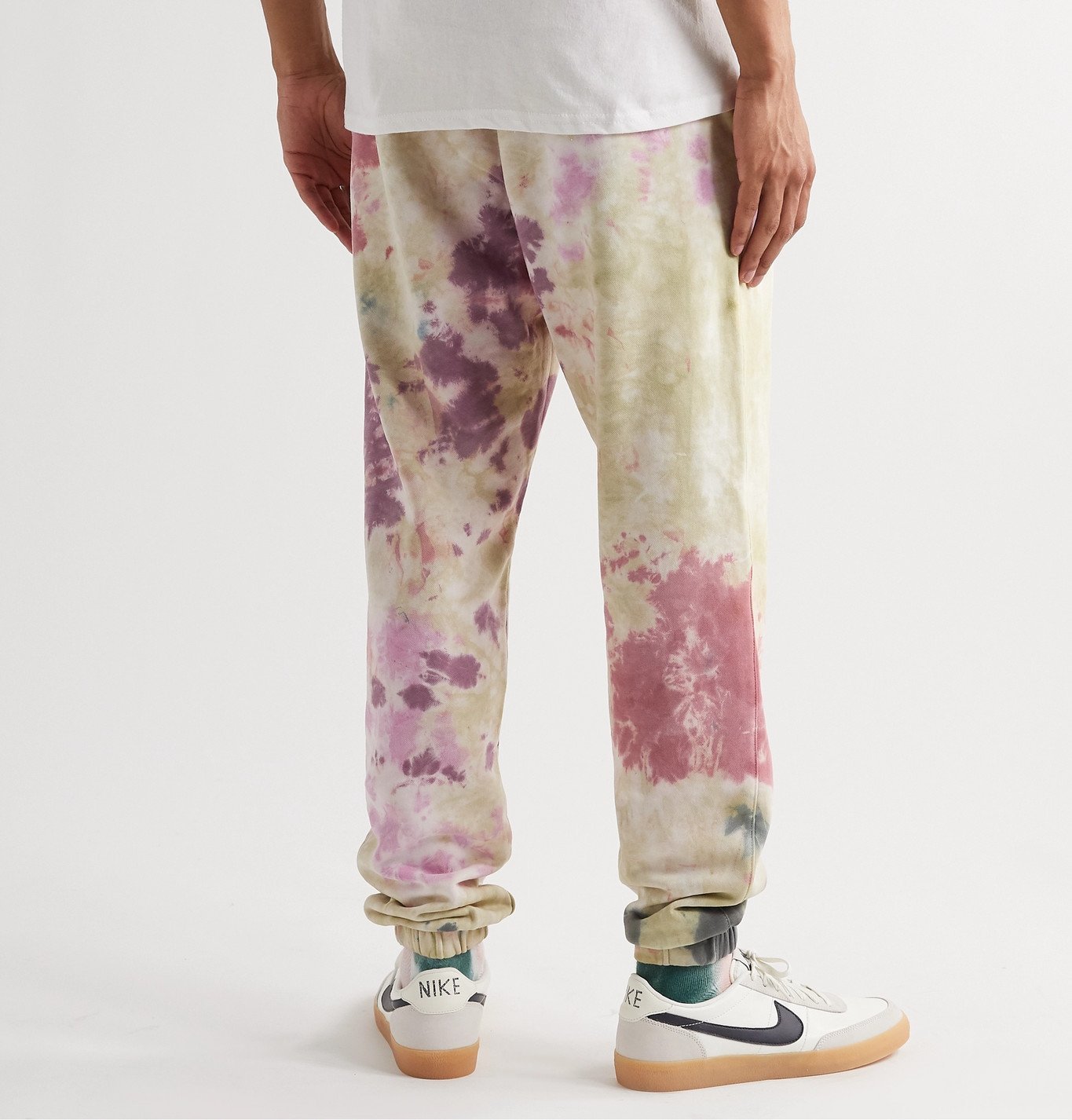 Nike - Sportswear Tapered Tie-Dyed Loopback Cotton-Blend Jersey ...