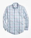 Brooks Brothers Men's Madison Relaxed-Fit Sport Shirt, Non-Iron Plaid | Purple/Blue