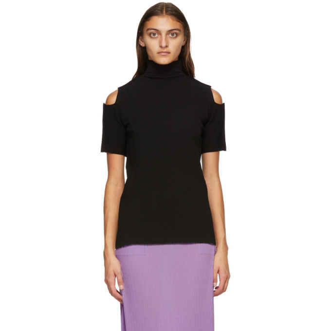 mens black short sleeve turtleneck