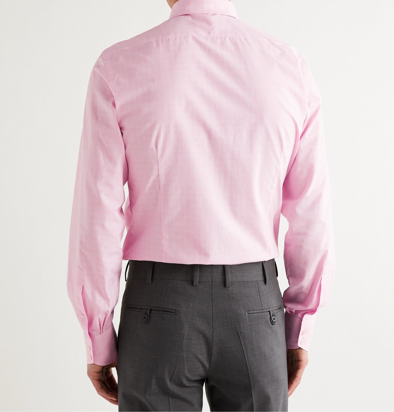 TOM FORD - Slim-Fit Prince of Wales Checked Cotton Shirt - Pink TOM FORD