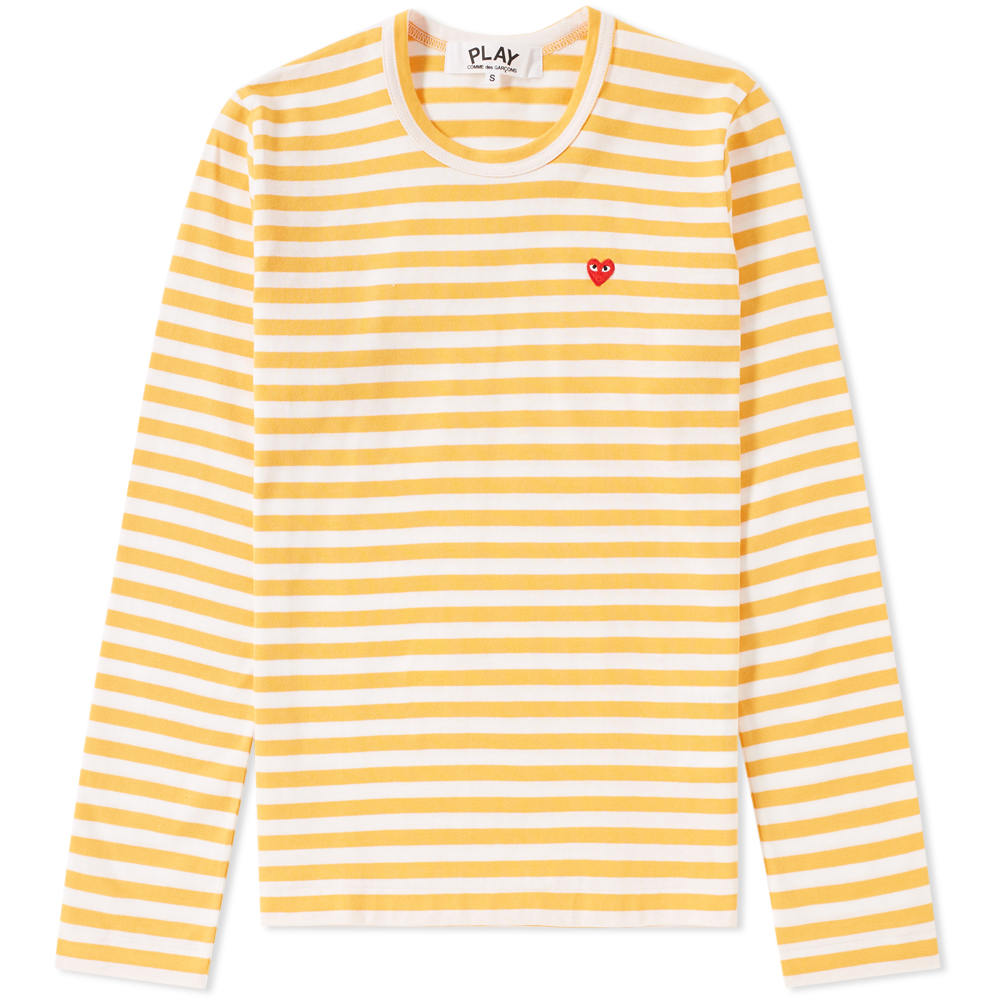 comme des garcons red striped long sleeve