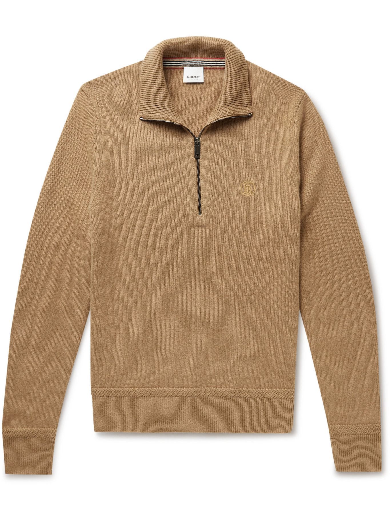 brown half zip sweater