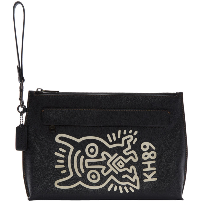 coach keith haring pouch